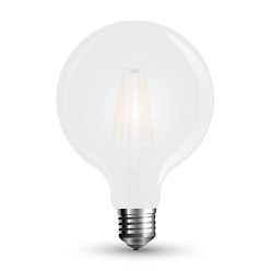 Żarówka LED V-TAC 7W Filament E27 Kula G95 Mrożona VT-2057 2700K 840lm