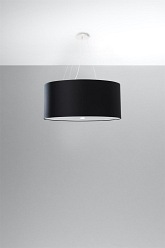 Lampa wisząca okrągła OTTO 60 cm czarna 5xE27