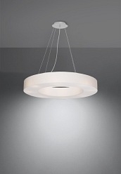 Lampa wisząca okrągła SATURNO SLIM 70 cm biała 6xE27