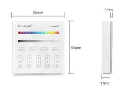 Mi-Light panel ścienny natynkowy RGB / RGBW 4-strefowy 2,4G