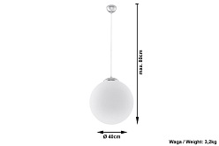 Lampa wisząca kula UGO 40cm 1xE27 CHROM