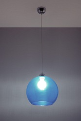 Lampa wisząca błękitna kula BALL 1xE27