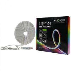 Neon LED RGB 3 metry USB 5V Bluetooth z pilotem