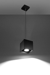 Lampa wisząca sześcian QUAD 1xGU10 Czarna