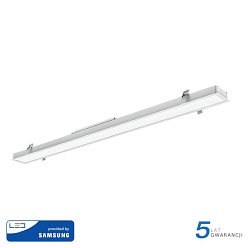 Lampa LED Linear V-TAC Samsung 40W Wpuszczana Biała 120cm VT-7-41 4000K 3200lm