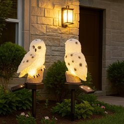 Lampa LED Sowa solarna wbijana 40cm