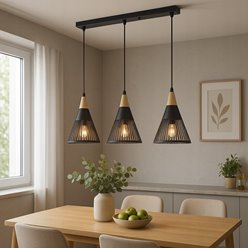 Lampa wisząca potrójna Yuna 3xE27 listwa 60cm