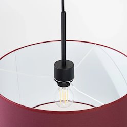 Lampa wisząca z abażurem Nevia 1xE27 burgundowa