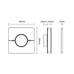 Sterownik LED Mono+CCT Mi-Light K0S biały 2xAAA - 4 strefy