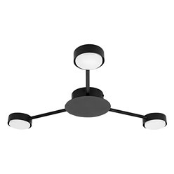 Lampa sufitowa trójramienna Moren 3xGX53 65cm czarna