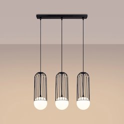 Lampa wisząca potrójna Brina listwa 3xG9 czarna