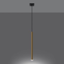 Lampa wisząca pojedyncza tuba PASTELO 1xG9 złota