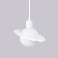 Lampa wisząca nowoczesna kula Hyperion 1xG9 biała