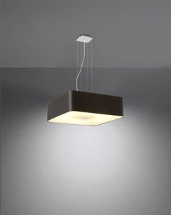 Lampa wisząca LOKKO kwadratowa 55x55 5xE27 czarna