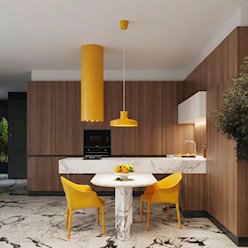 Lampa wisząca klasyczna Bilo 1xE27 żółta