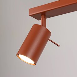 Kinkiet listwa z reflektorami Ring 2xGU10 ochra czerwona