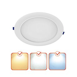Panel LED podtynkowy okrągły 18W 1800lm Premium 3CCT