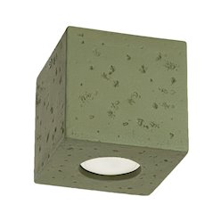 Oprawa natynkowa Quad beton 1xGU10 zielony oliwkowy