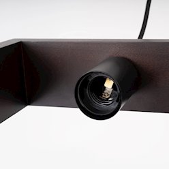 Lampa wisząca drewniana Aries 1xE27 wenge
