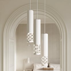 Lampa wisząca podwójna Liro 2xGU10 listwa biała
