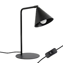 Lampa biurkowa ze stożkowym kloszem Nox 1xE14 czarna