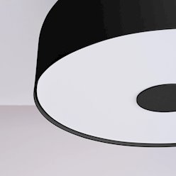 Lampa sufitowa okrągła Omiq 4xE27 czarna
