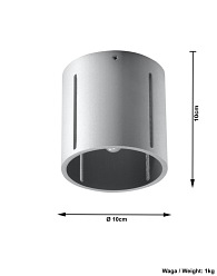 Halogen sufitowy z iluminacją INEZ 1xG9 Szary