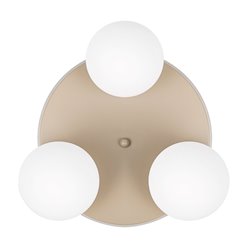 Lampa sufitowa okrągła mleczne kule Bali 3xE27 beżowa
