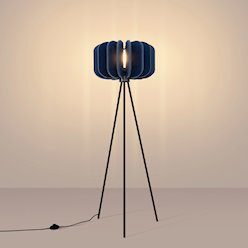 Lampa podłogowa filcowa Mula 45cm 1xE27 granatowa