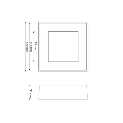 Panel led 6W  natynkowy kwadratowy ART biała ciepła