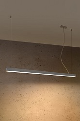 Lampa wisząca PINNE 150 szara 3000K