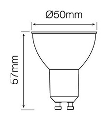 zarowka led gu10 5w szklana