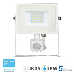 Halogen LED V-TAC 20W SAMSUNG Czujnik Cut-OFF Biały VT-20-S 6400K 1600lm 