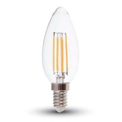 Żarówka LED V-TAC V-TAC 6W Filament E14 Przezroczysta Świeczka VT-2127 6400K 600lm