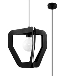 Lampa wisząca industrialna TRES 1xE27 czarna