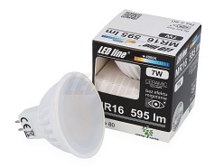 Żarówka LED MR16 GU5.3 7W 595lm 12V AC/DC marki LED line biała dzienna