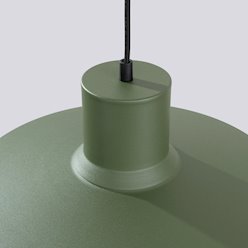 Lampa wisząca klasyczna Bilo 1xE27 zielona oliwka