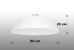 Lampa sufitowa okrągła VEGA 60 cm 5xE27 biała