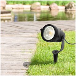 Reflektor ogrodowy GU10 230V wbijany Uno czarny