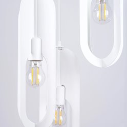 Lampa wisząca potrójna Nicus okrągła 3xE27 biała