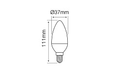 Żarówka LED line E14 230V 9W 992lm C37 4000K biała dzienna świeczka ściemnialna