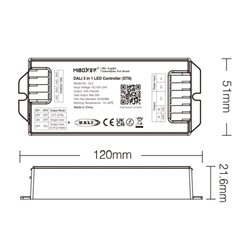 Mi-Light DL2 sterownik LED Dali 3w1 DT8 12-24V 10A