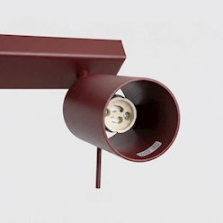 Kinkiet listwa z reflektorami Ring 4xGU10 burgundowy