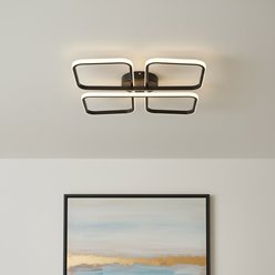 Lampa sufitowa LED kwadraty Hidalgo czarna 40W 4000K