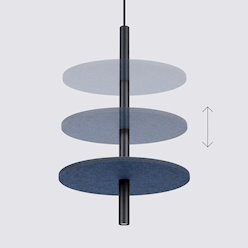 Lampa wisząca filcowa Feltro 1xG9 czarno-granatowa