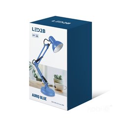 Lampka biurkowa kreślarska 1xE27 z klipsem niebieska