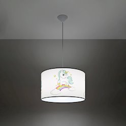 Lampa wisząca dziecięca Unicorn 40 1xE27 wielokolorowa