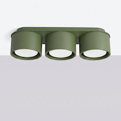 Lampa sufitowa potrójna tuba Modo 3xGx53 zielona oliwkowa