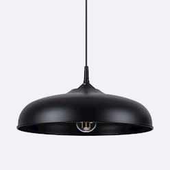 Lampa wisząca z okrągłym kloszem Gina 1xE27 czarna