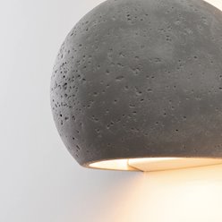 Kinkiet betonowy okrągły Globe 2xG9 szary